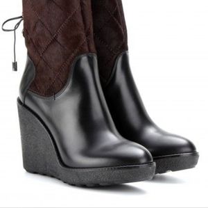 Moncler winter wedges boots